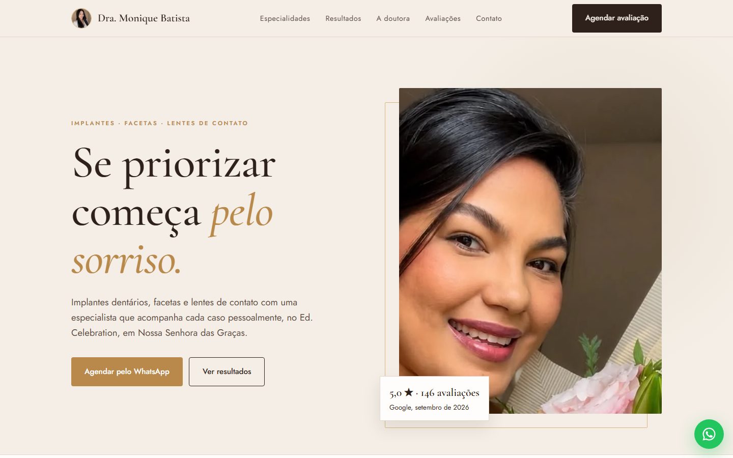 Site Dra. Monique Batista