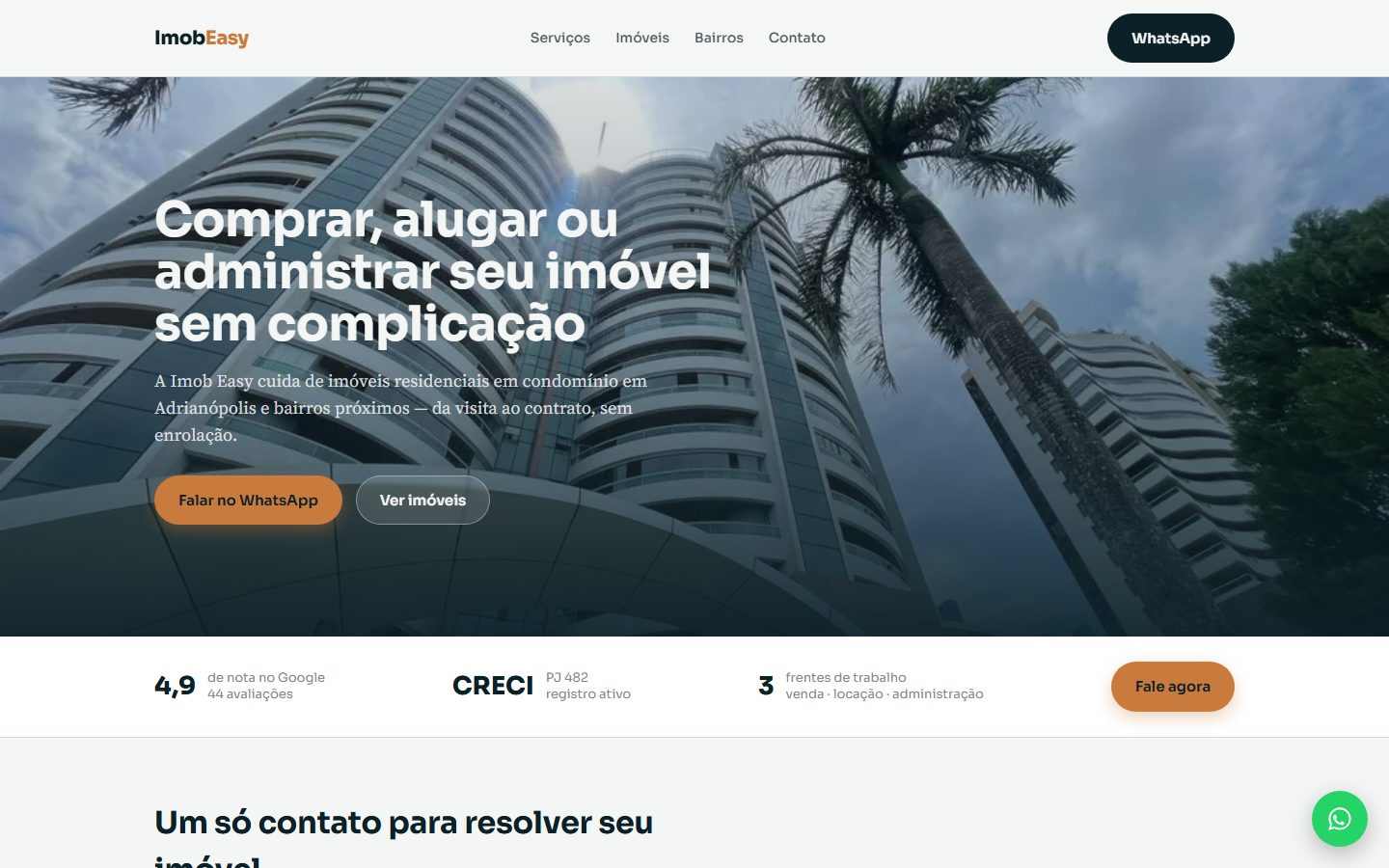 Site Imob Easy Imobiliária