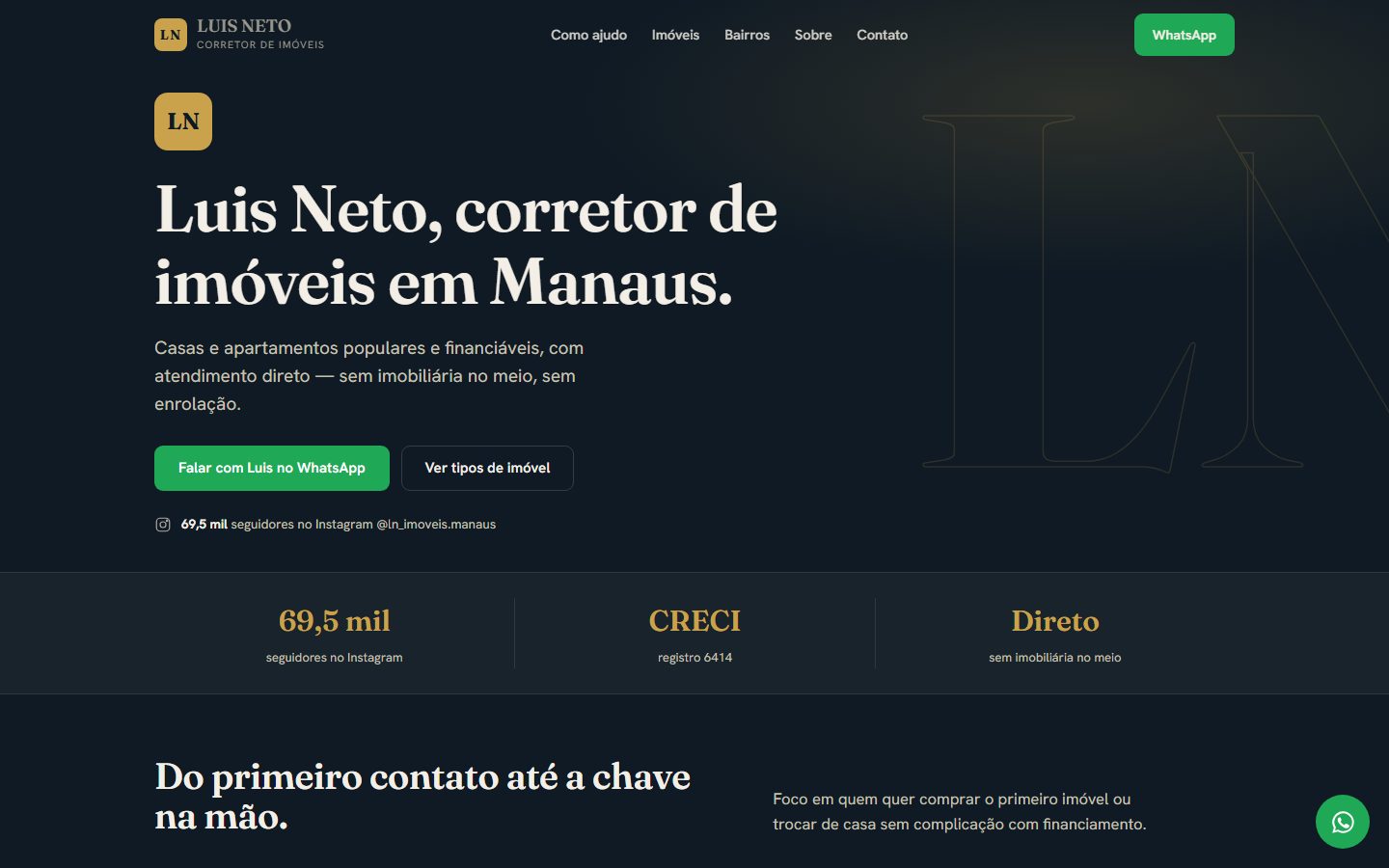 Site LN Imóveis — Corretor Luis Neto