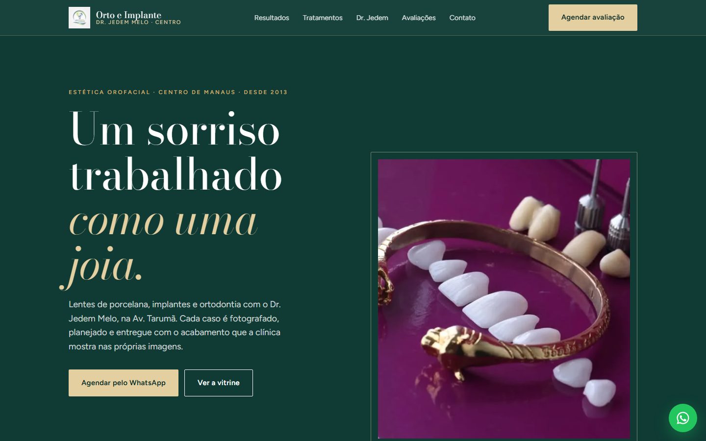 Site Clínica Orto e Implante
