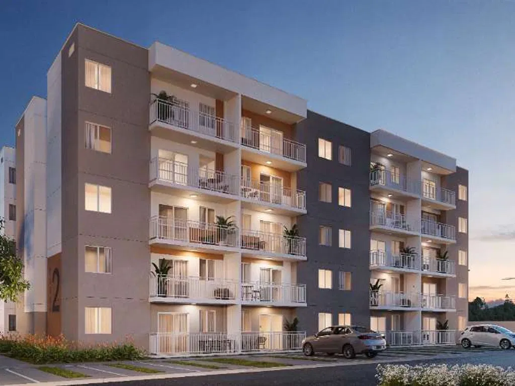 Fachada de prédio de apartamento, 2 quartos, no Coroado