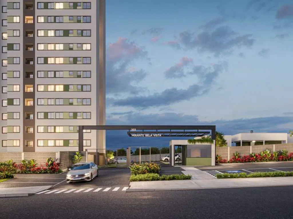 Fachada do prédio Mirante Bela Vista, apartamento 2 quartos, na Ponta Negra